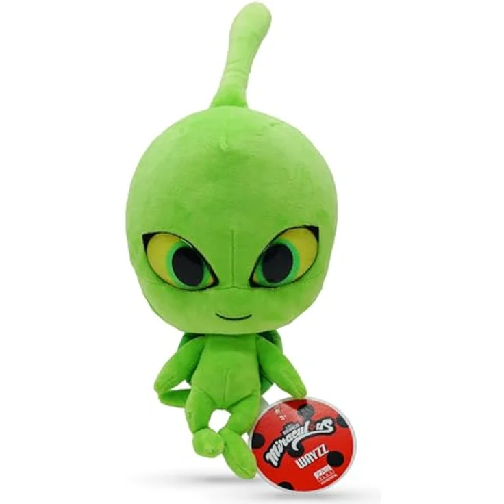 Miraculous Kwami Mon Ami Wayzz, 22,9 cm Schildkröten-Plüschspielzeug mit Kunstharzaugen und Glitzer, superweiches Plüschtier für Kinder – Bild 1