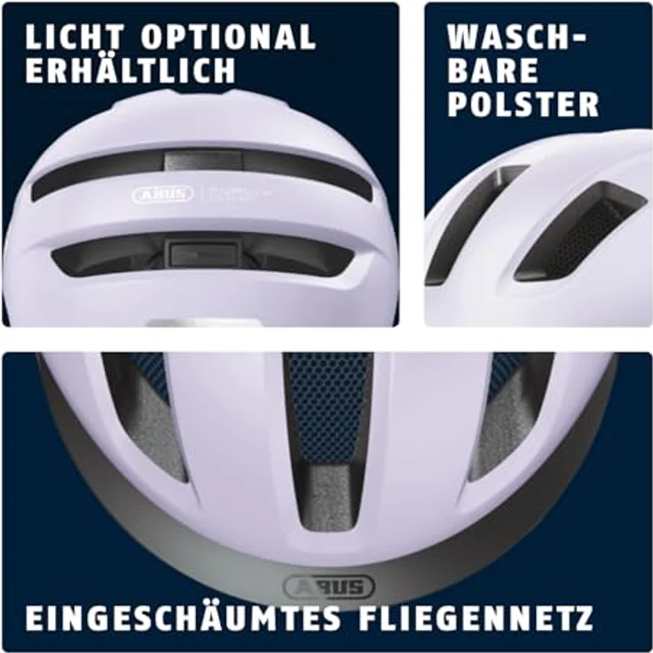 ABUS Fahrradhelm Purl-Y – NTA-zertifizierter Schutzhelm für E-Bike und S-Pedelec – Lavendel (Light Lavender), Größe L – Bild 4