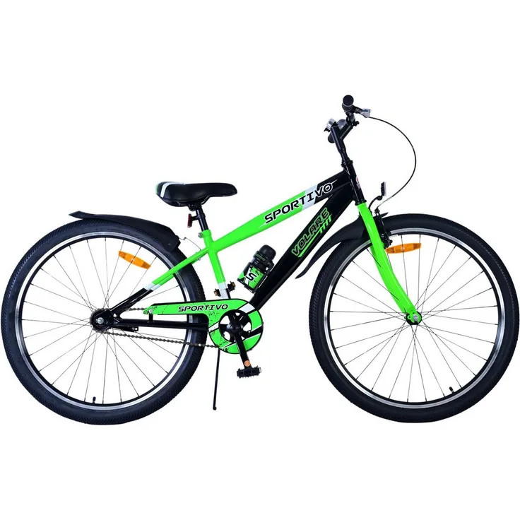 Volare Kinderfahrrad Sportivo für Jungen 26 Zoll in Grün, mit Handbremse, Rücktrittbremse und 115 kg maximaler Belastbarkeit