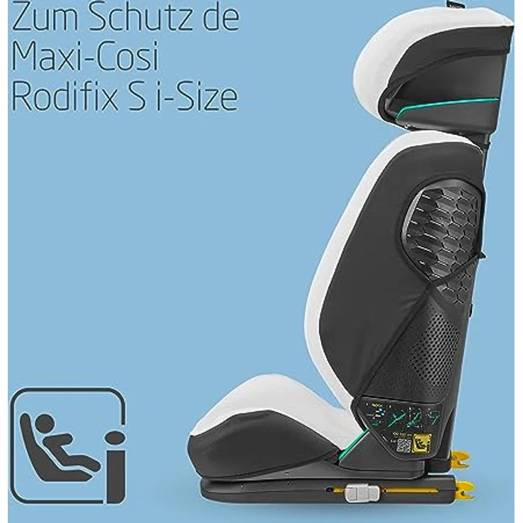 Maxi-Cosi Sommerbezug aus Biobaumwolle für den RodiFix S i-Size, Naturweiß, atmungsaktiv und feuchtigkeitsabsorbierend, maschinenwaschbar, nachhaltige Baumwolle – Bild 2