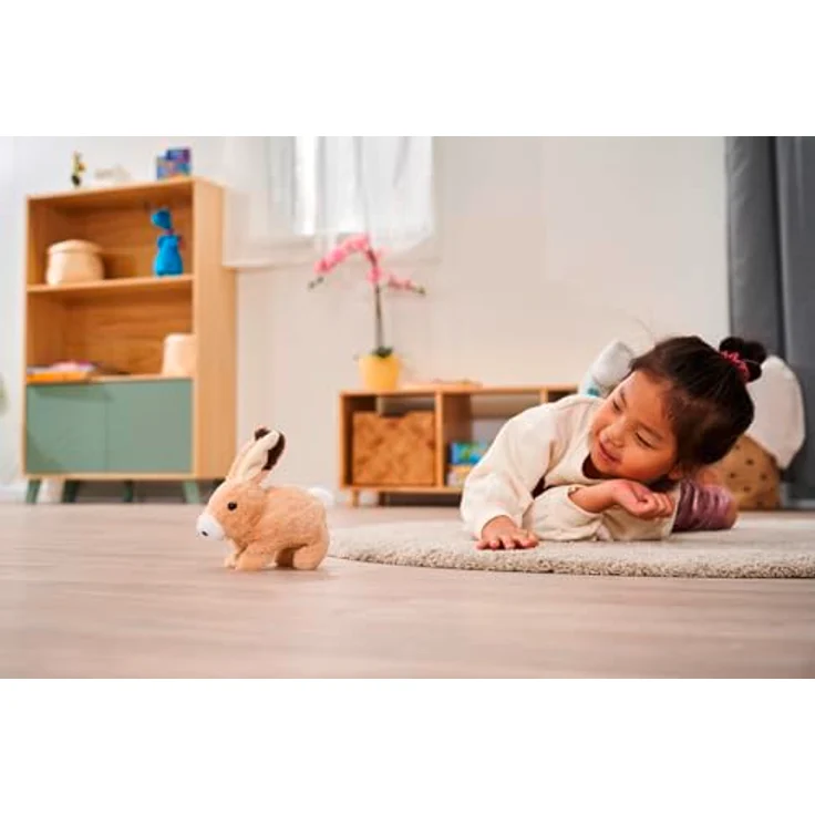 Simba PetZoo BunBun, Plüsch Stofftier mit Sound und beweglichem Schwanz, 19 cm – Bild 4