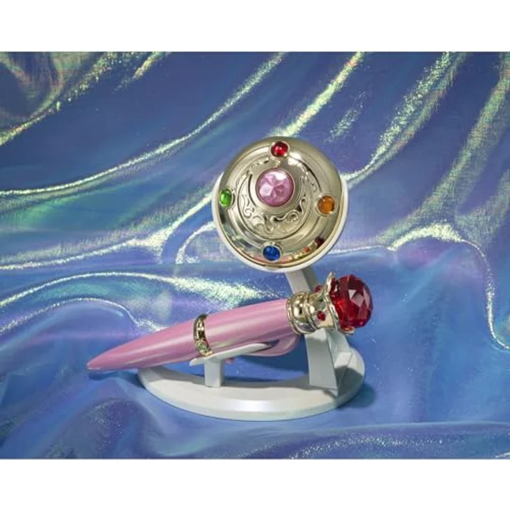 Bandai Sailor Moon Transformation Brooch & Disguise Pen Set, Brilliant Color Edition Replica mit LED-Leuchtfunktionen und Soundeffekten – Bild 2