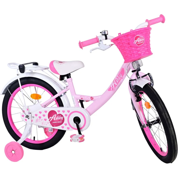 Volare Kinderfahrrad Ashley 18 Zoll in Rosa, mit Handbremse und Rücktrittbremse – Bild 1