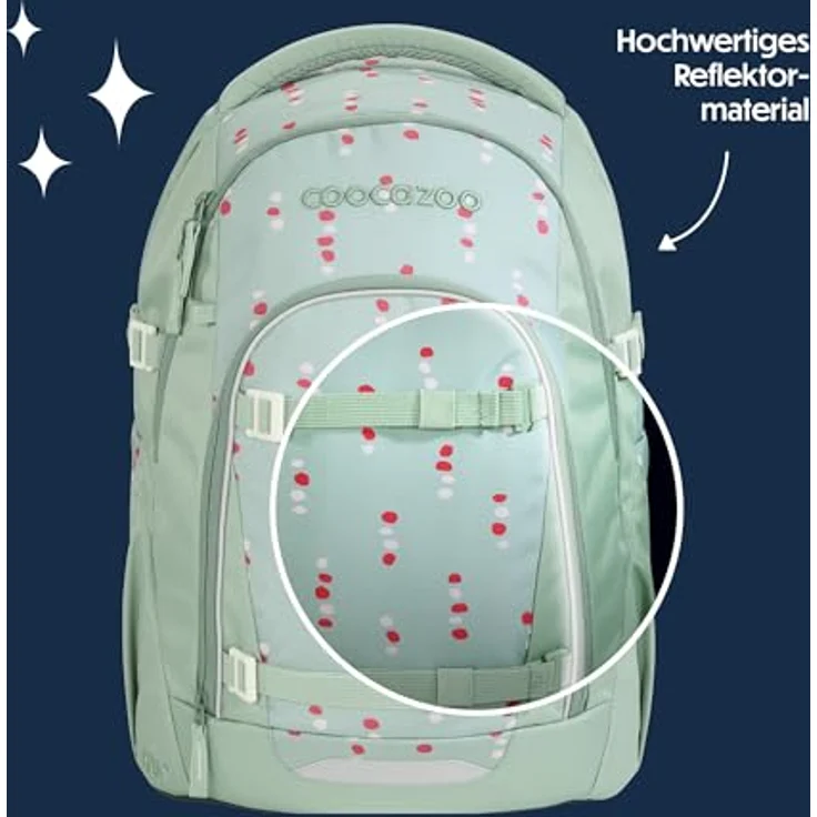 coocazoo Schulranzen MATE Dancing Dots, ergonomisch, Easy-Grow-System, für Körpergrößen 135-180 cm, 30 Liter – Bild 6