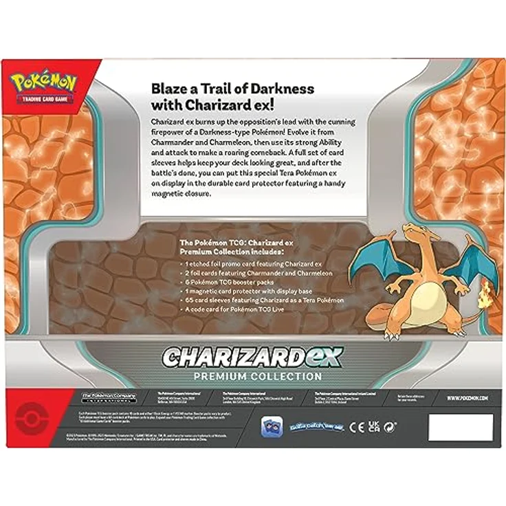 Pokémon Charizard EX Premium Collection Box - EN, mit geprägter holografischer Promokarte und 2 holografischen Karten, englischsprachige Version – Bild 4