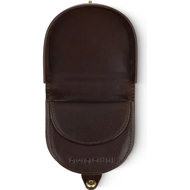 bugatti Neaples Münzbörse aus 100% Leder, 8 cm x 8 cm x 2,5 cm, braun – Bild 4