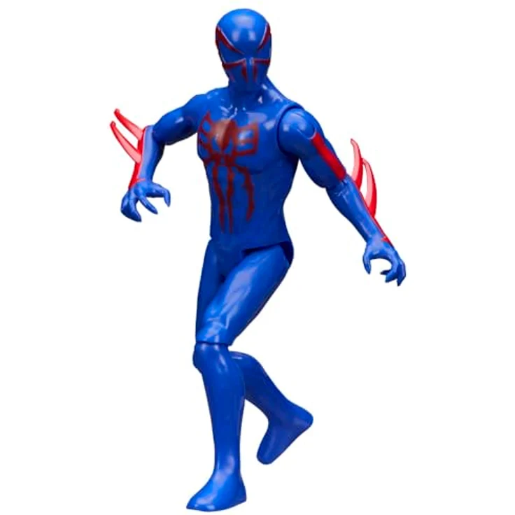 Hasbro Spiderman Titan Series 2099 Figur, 29 cm große Actionfigur mit 11 Gelenkpunkten, blau-rot, für Kinder ab 4 Jahren – Bild 7