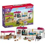 Schleich Pferdetransporter NEU - Horse Club (42619) mit integrierter Pflegestation, Grillplatz und Dachpool
