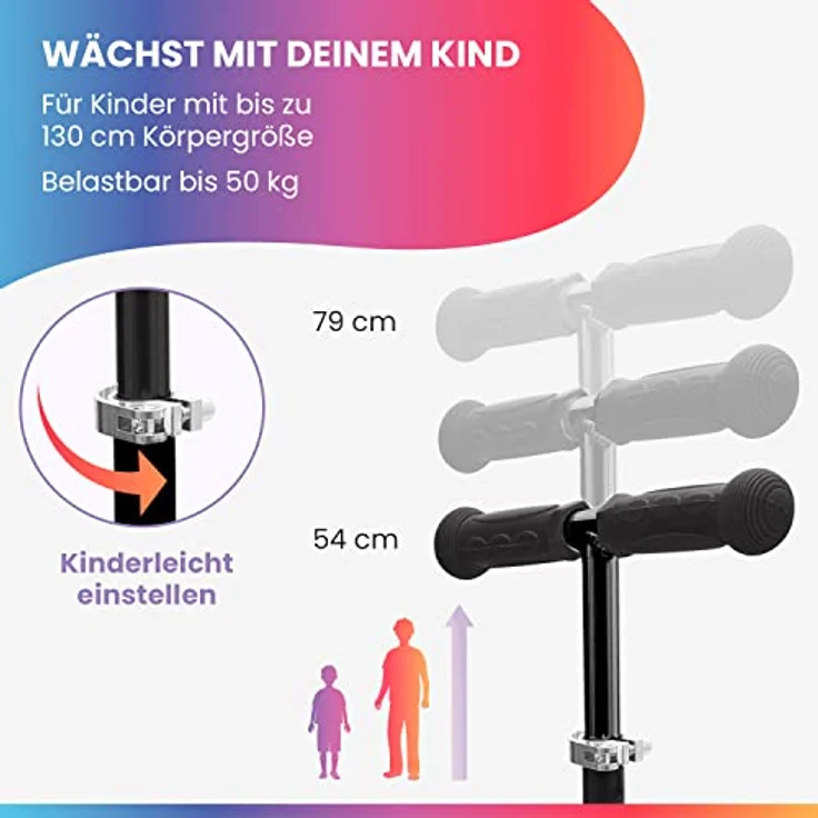 Fun Pro ONE Scooter, der Sichere Premium Roller Kinder 3 Jahre, LED Räder, faltbar, ab Kleinkind Junge Mädchen, Händler aus HH, 3 Jahre Garantie, rot – Bild 4