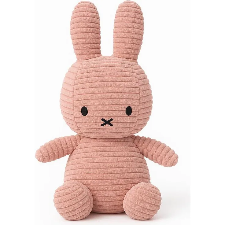 International Bon Ton Toys Miffy Cord-Plüschfigur, rosa, 50cm, aus 100% recyceltem Polyester, hochwertiges Kuscheltier