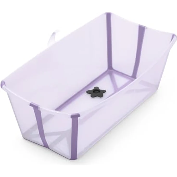 Stokke Flexi Bath Lavender, Faltbare Babybadewanne für Neugeborene bis 15 kg, leicht und transportierbar, rutschfester Boden, inklusive Newborn Support (separat erhältlich) – Bild 1