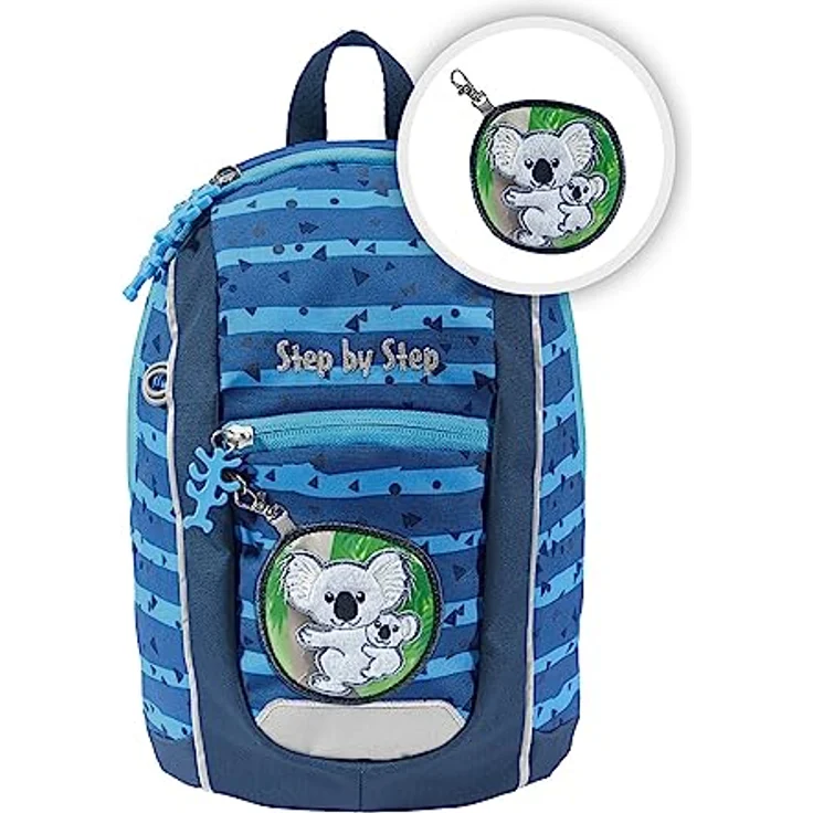Step by Step KIGA Mini Kinderrucksack 30 cm, blau, aus 100% PET, Koala Coco Design, Maße 11 x 20 x 30 cm – Bild 1