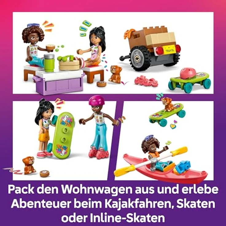 LEGO Friends 42659 Abenteuertrip mit Freunden, Bausatz mit 2 Minifiguren, Spielzeug Auto und Zubehör, Mehrfarbig – Bild 4
