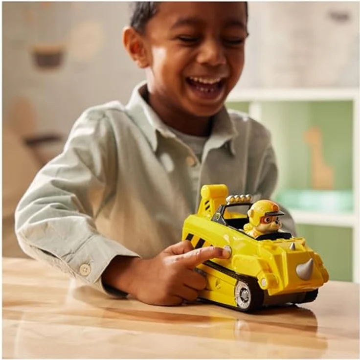 Spin Master Paw Patrol Jungle Pups, Spielzeug-Auto Nashorn-Dozer mit abnehmbarer Rubble-Figur – Bild 10