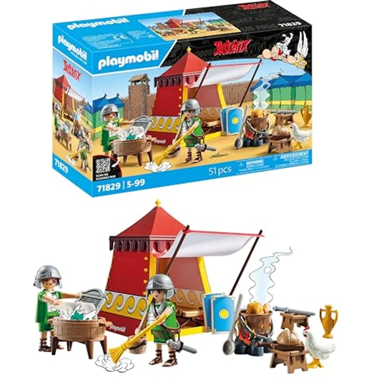 PLAYMOBIL Asterix 71829 Legionärszelt, Interaktive Spielkulisse für römisches Lagerleben – Bild 1