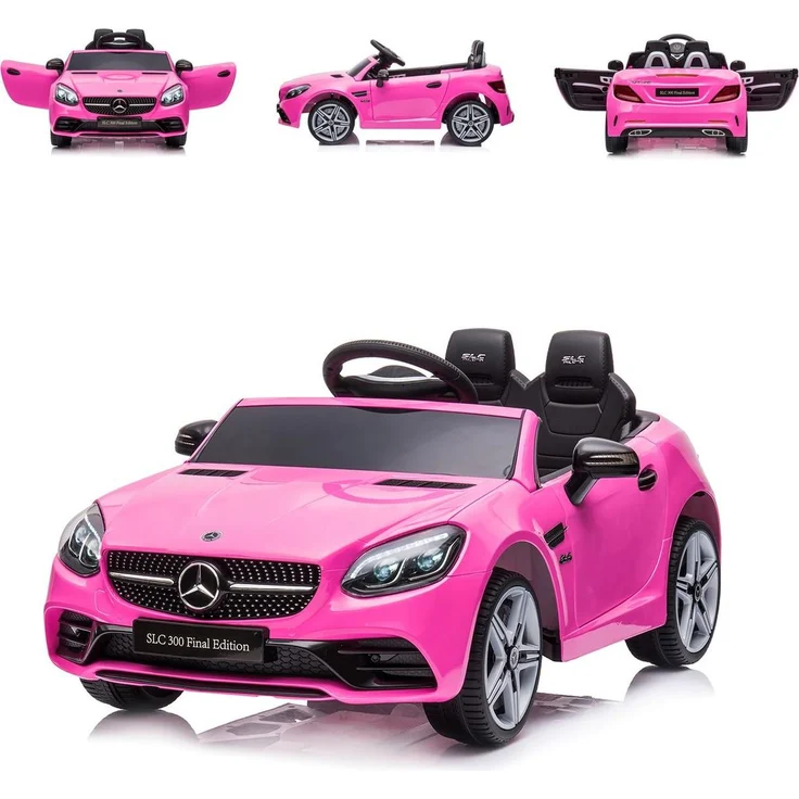 Chipolino Kinder Elektroauto Mercedes Benz SLC300, Elektrofahrzeug mit Fernbedienung, MP3 und Bluetooth, pink