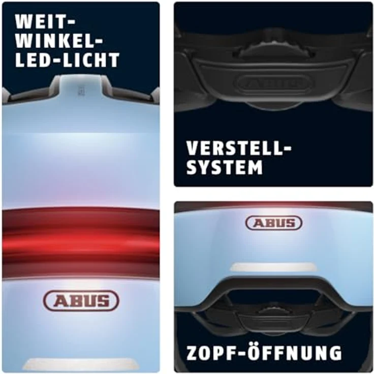 Abus HUD-Y, Kinderfahrradhelm mit aufladbarem LED-Rücklicht und Magnetverschluss, urbaner Stil für Damen und Herren – Bild 5