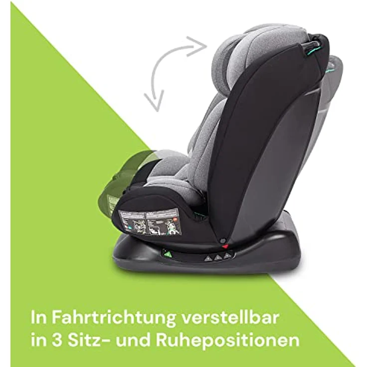 BooBoo Autokindersitz Safety London, Reboarder Kindersitz von 40 bis 150 cm, ohne Isofix, in blau – Bild 10