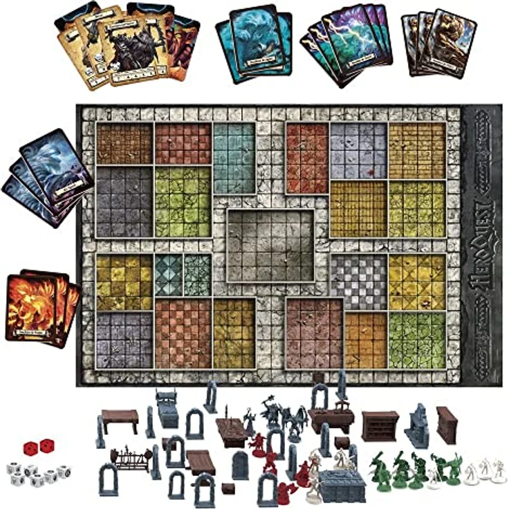Avalon Hill HeroQuest, Dungeon Abenteuerspiel für 2 bis 5 Spieler ab 14 Jahren, mit 65+ Miniaturen und beeindruckenden Illustrationen – Bild 4