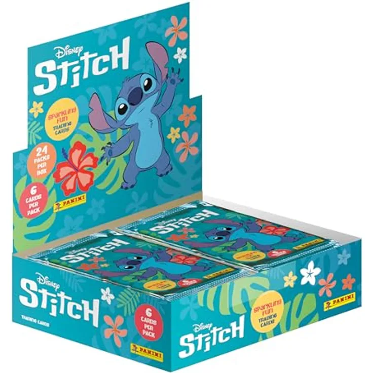 Panini Stitch Trading Cards Box mit 24 Hüllen, 144 Karten inklusive 100 goldfarbenen Hochglanzkarten