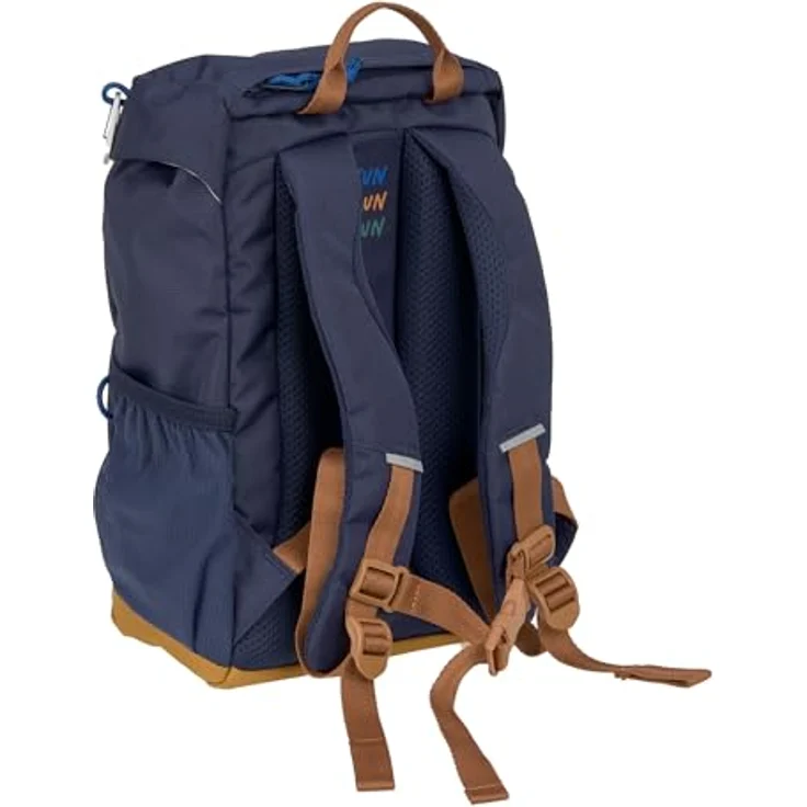 LÄSSIG Kinder Wanderrucksack Big Outdoor Adventure, gepolsterte Schultergurte, wasserabweisend, 14 Liter, navy – Bild 2