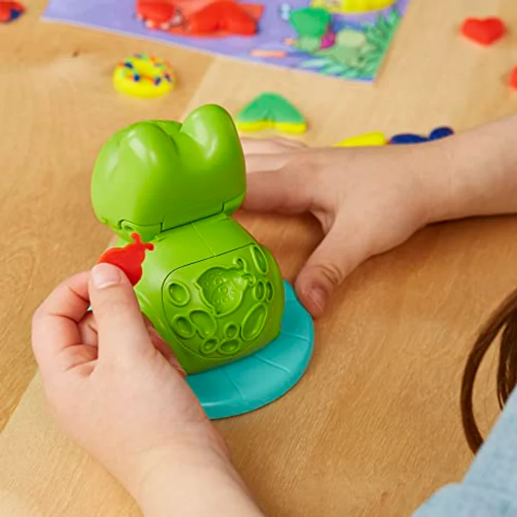 Play-Doh Farbi, der Frosch, 4 Dosen, Vorschulspielzeug, F6926, Multi – Bild 3