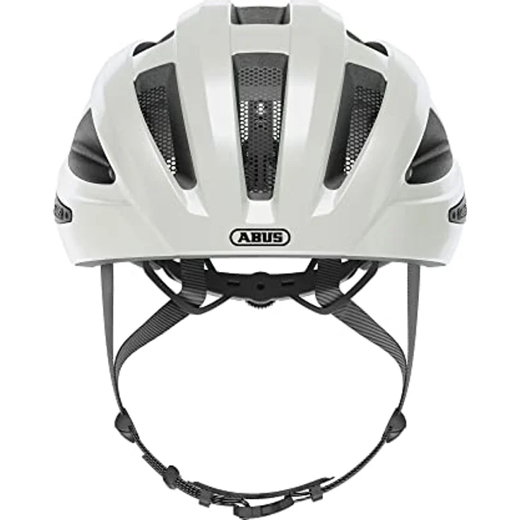 ABUS Rennradhelm Macator - sportiver Fahrradhelm für Einsteiger - auch für Zopfträger/-innen - für Damen und Herren - Weiß Glänzend, Größe M – Bild 2