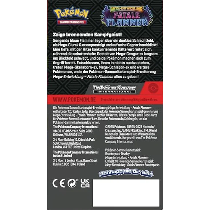 Pokémon Pokémon-Sammelkartenspiel: Boosterpack-Display Mega-Entwicklung – Fatale Flammen, 18 Boosterpacks mit verschiedenen Karten – Bild 4