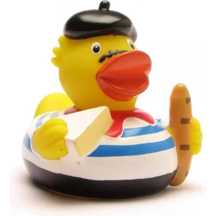 Duckshop Badeente - personalisierbar (Frankreich Ente) mit eigenem Wunschtext, 8 cm aus Vinyl – Bild 3