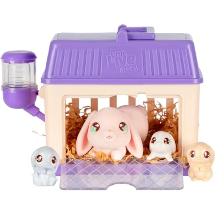 Moose Toys Little Live Pets Mama Surprise Mini Spielset Hase mit 2-4 Überraschungskaninchenbabys und Nistmaterial, ab 5 Jahren – Bild 1