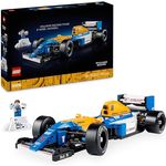 LEGO Icons 10353 Williams Racing FW14B, Modellauto mit Nigel Mansell Minifigur und funktionierender Lenkung, Mehrfarbig, 799 Teile