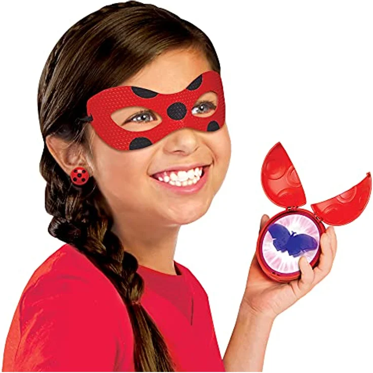 Playmates Toys Verkleidungsmaske 50601, Wunderbarer Marienkäfer Verkleidungsset Ladybug Miraculous, für Kinder ab 4 Jahren, mit Superhelden-Maske und magischem Yo-Yo in Rot und Schwarz – Bild 3