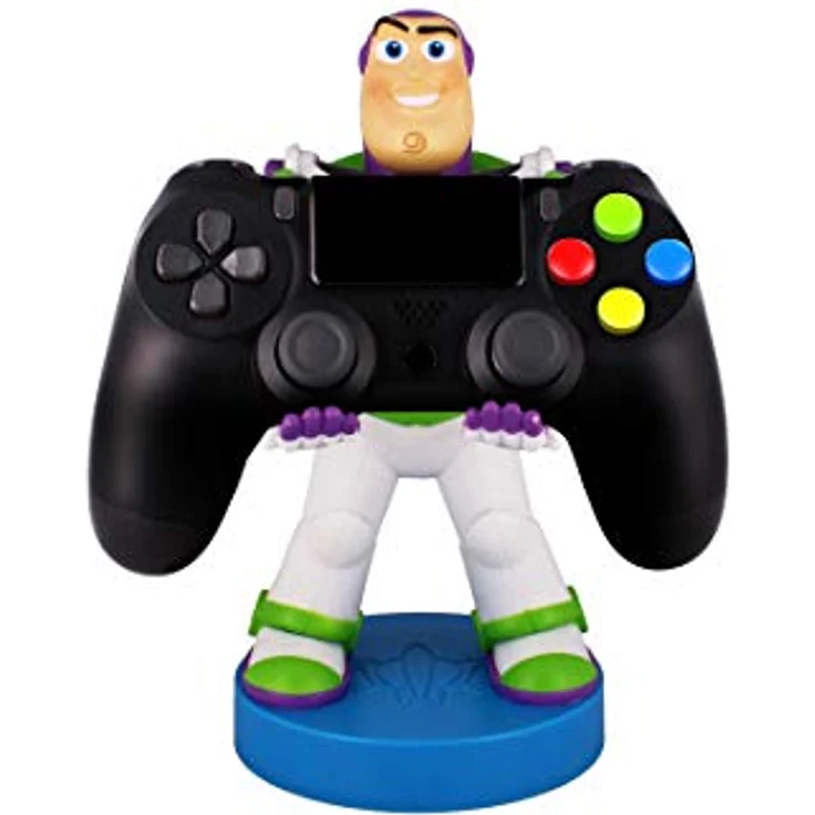 exquisite gaming Disney Toy Story Buzz Lightyear Figur Klemmhalterung Kabelmann 20cm, detailgetreue Sammelfigur für Fernbedienungen und Smartphones – Bild 2