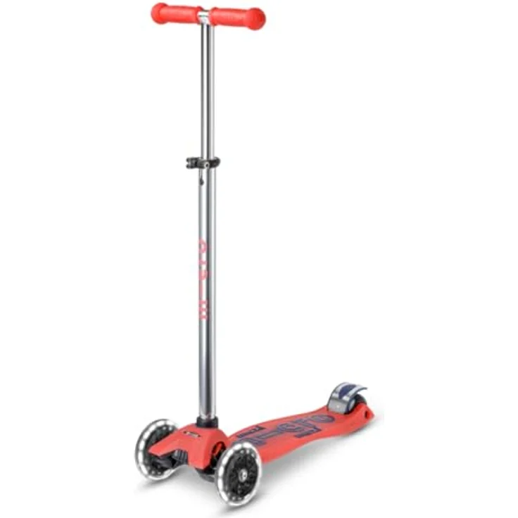 Micro Mobility Systems D GmbH maxi micro deluxe glow LED Kinderroller | Scooter | LED-Leuchten in den Rädern | Farbe: aura red – Bild 1