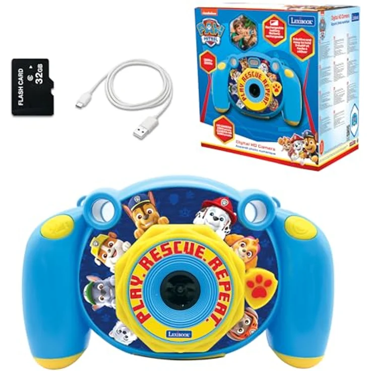 Lexibook Paw Patrol Kinderfotoapparat, 2 Zoll LCD Bildschirm, 32 GB Speicher, 15 kreative Rahmen, integrierte Spiele – Bild 1