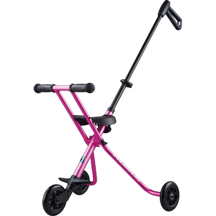 Micro Trike Deluxe, Dreirad mit Sicherheitsgurt und höhenverstellbarem Stoßdämpfer, blau