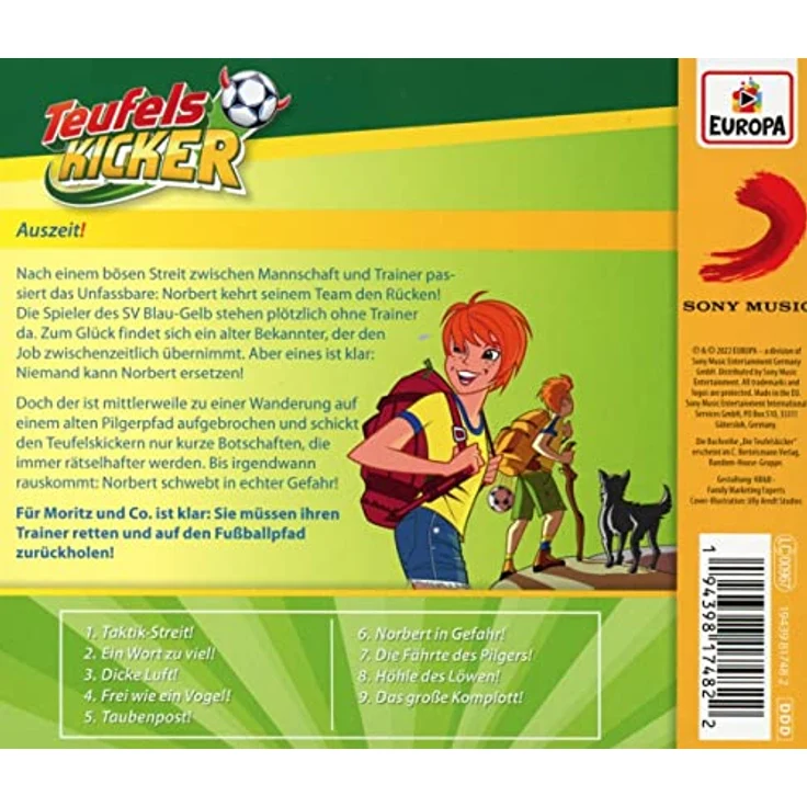 Europa Hörspiel-CD Die Teufelskicker 092 - Auszeit! - Spannendes Fußballabenteuer mit rätselhafter Wanderung und echter Gefahr – Bild 2