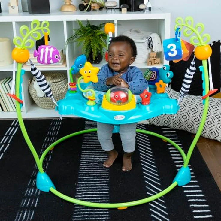 Baby Einstein Curiosity Cove™ 2-in-1 Aktivitätshüpfer mit abnehmbarer Schildkröte Neptun, 3 Lernmodi, höhenverstellbar, 360° drehbarer Sitz, geeignet für 6-12 Monate – Bild 9