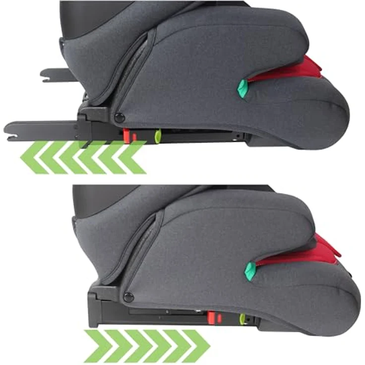 XOMAX LM238 Autokindersitz, ISOFIX, für Kinder 9-36 kg, anthrazit-rot, verstellbar und waschbare Bezüge – Bild 4