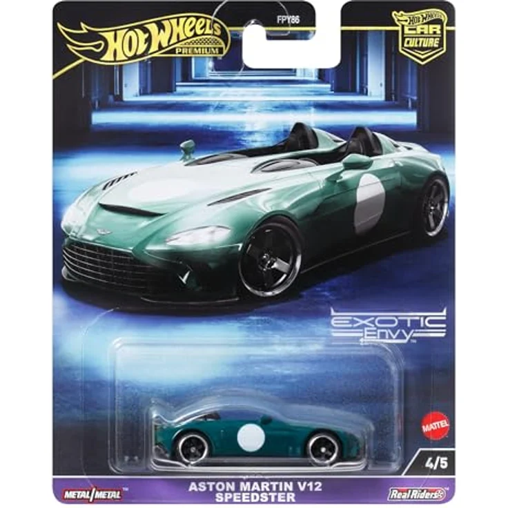 Hot Wheels Aston Martin V12 Speedster HKC78, Spielzeug-Rennwagen 1:64 Die-Cast aus Metall, Teil der Car Culture Circuit Legends Kollektion – Bild 6