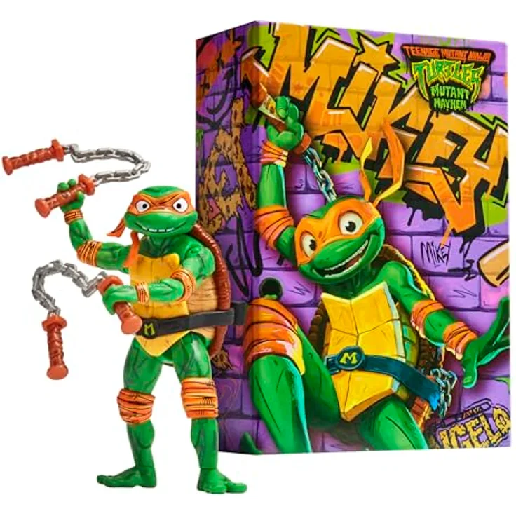 TEENAGE MUTANT NINJA Turtles Comic Con Figur - Michelangelo, humorvoller Charakter mit Trainingsfähigkeiten und Stadt-Abenteuer, perfekt für Fans und Sammler