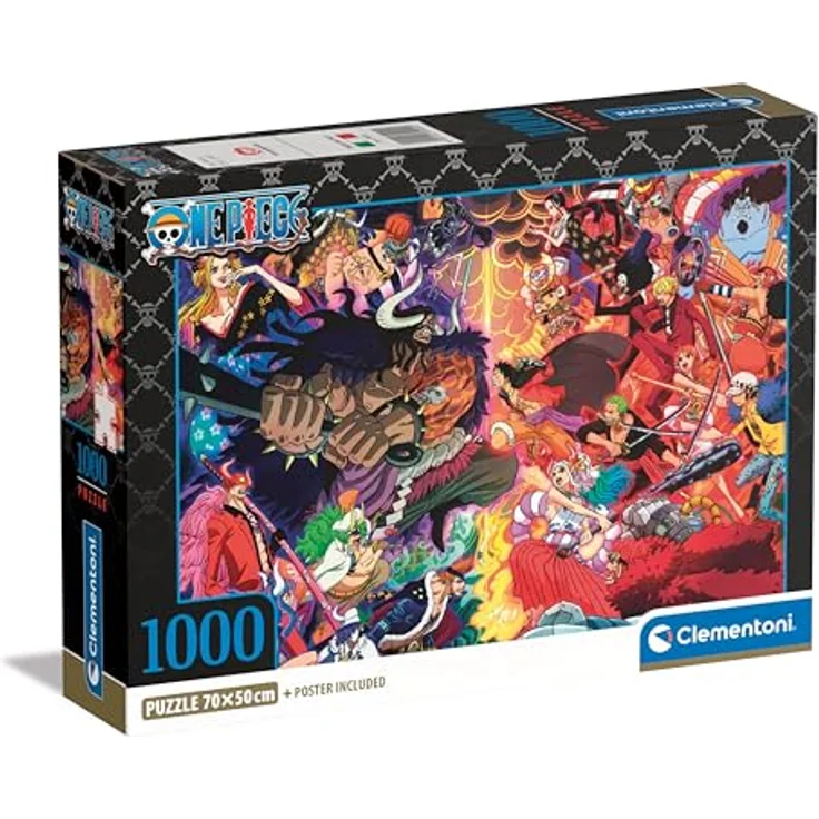 Clementoni One Piece Puzzle 1000 Teile, Legespiel für Manga & Anime Fans mit Poster, 70 x 50 cm, für Erwachsene und Kinder ab 9 Jahren, 39922 – Bild 1