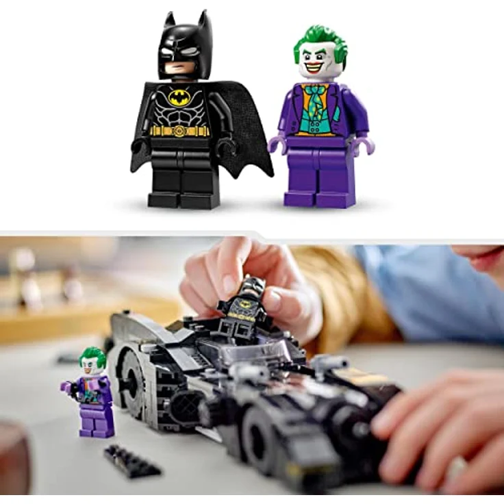 LEGO 76224 DC Batmobile: Batman verfolgt den Joker Set, Batmobil-Spielzeugauto von 1989 mit 2 Minifiguren, Automodell des Dark Knight mit Batarang, Superhelden-Geschenk für Kinder – Bild 4