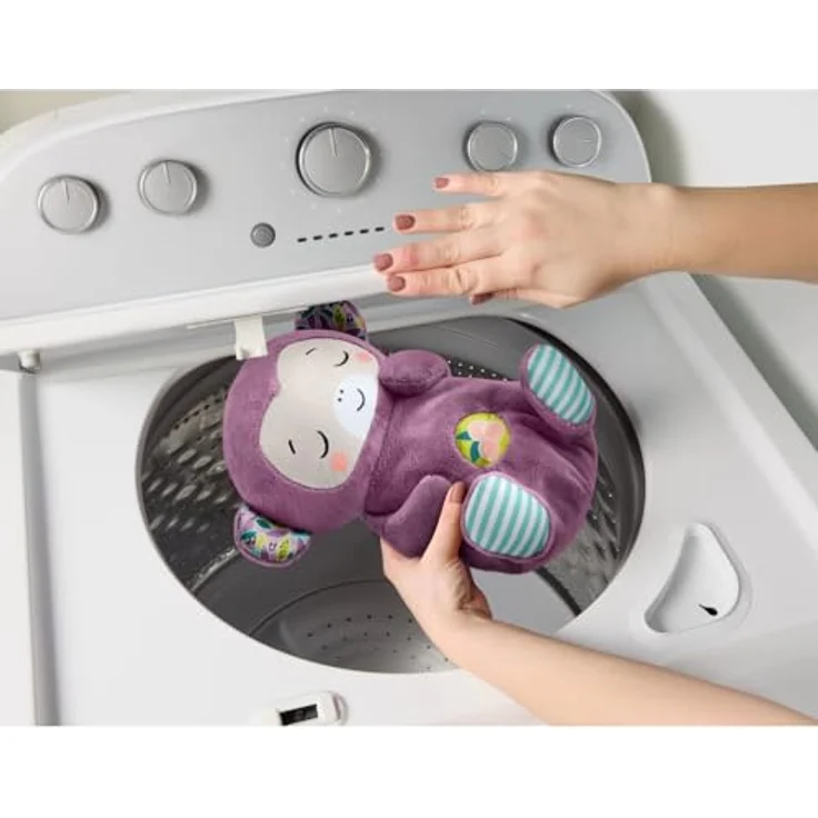 Fisher-Price Soothe ‘n Snuggle Lila AFFE, Plüschtier mit Spieluhr, beruhigenden Atembewegungen und anpassbaren Melodien – Bild 5