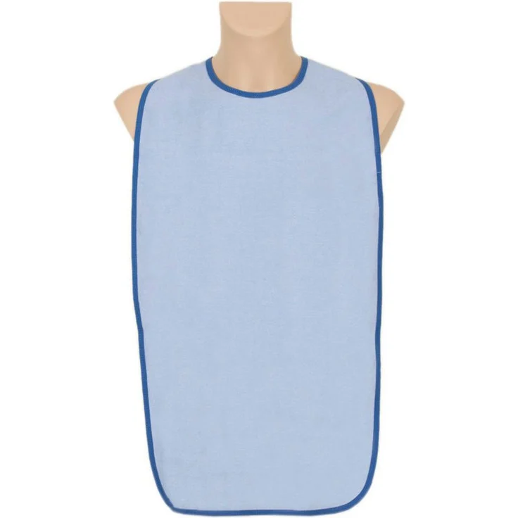 Medi-Inn Esslätzchen 48 x 100 cm, waschbar, mit 3 Druckknöpfen, blau