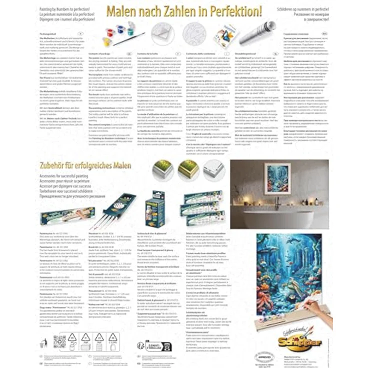 Schipper Malen nach Zahlen Meisterklasse Premium, Unterwasserwelt, lebendige Malvorlage, Made in Germany – Bild 2