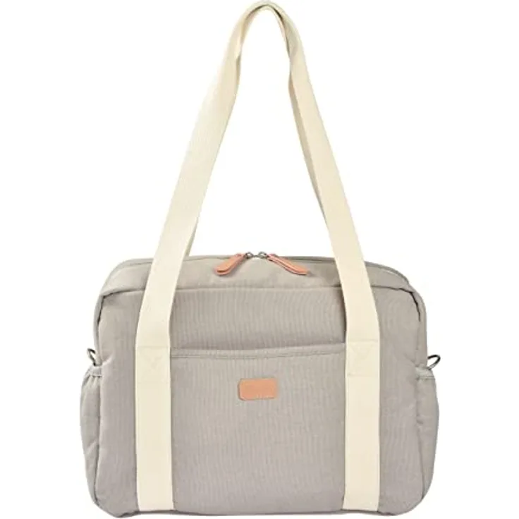BÉABA, Wickeltasche für Babys, Mehrere Fächer, 10 Taschen, Reißverschluss Trolley-Koffer, Schultergurt, Isotherm-Tasche, Wickelunterlage, Wasserabweisend, Inhalt 16L, Tasche Paris, Grau