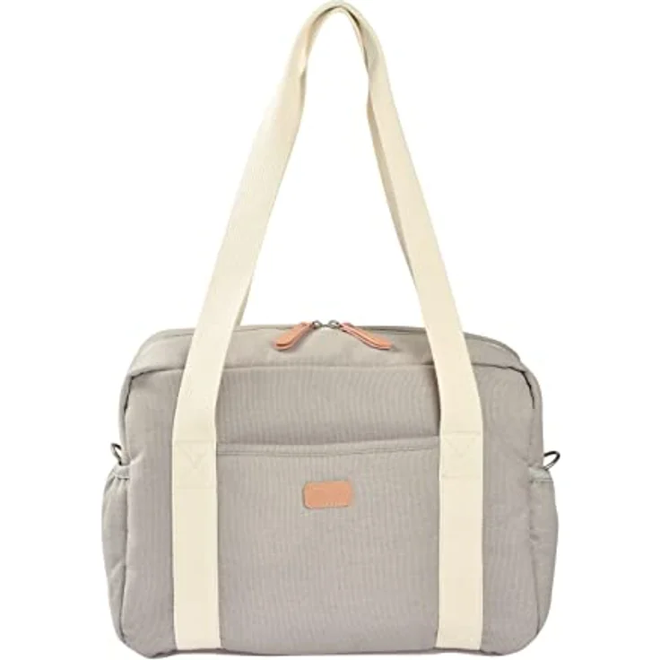 BÉABA, Wickeltasche für Babys, Mehrere Fächer, 10 Taschen, Reißverschluss Trolley-Koffer, Schultergurt, Isotherm-Tasche, Wickelunterlage, Wasserabweisend, Inhalt 16L, Tasche Paris, Grau – Bild 1