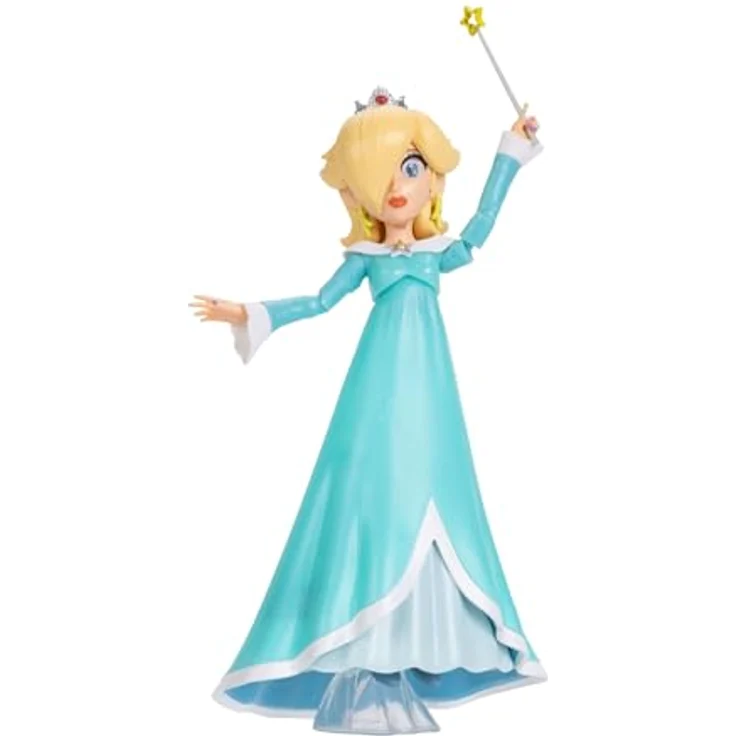 Jakks Pacific „Super Mario Galaxy“-Film: Rosalina-Actionfigur (12,7 cm) mit 10 Gelenkpunkten und Sternenstab, offiziell lizenziert, ab 3 Jahren – Bild 4