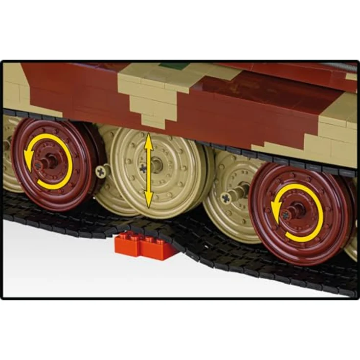 Cobi 11000 PCS TIGER II Königstiger 1:12 COBI-2808, detailgetreues Klemmbaustein-Modell eines historischen Panzers aus dem Zweiten Weltkrieg – Bild 4